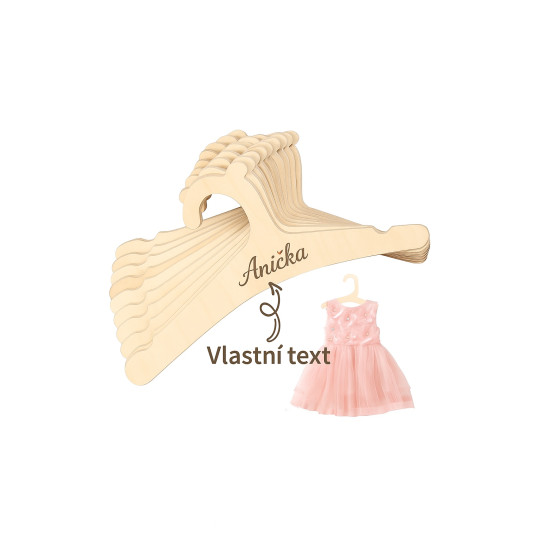 Dřevěné ramínko se jménem