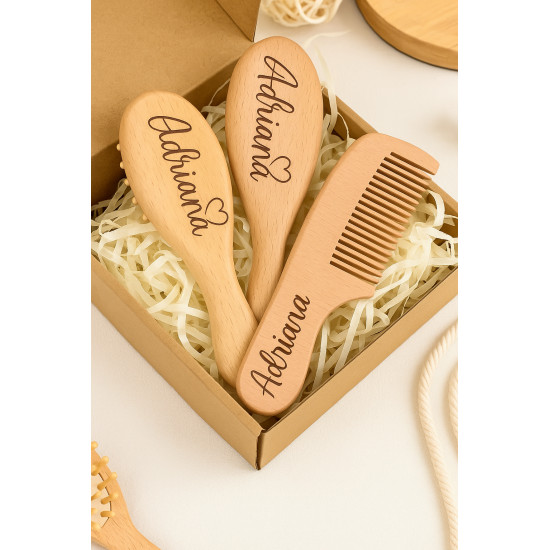 Sada dřevěných kartáčů na...