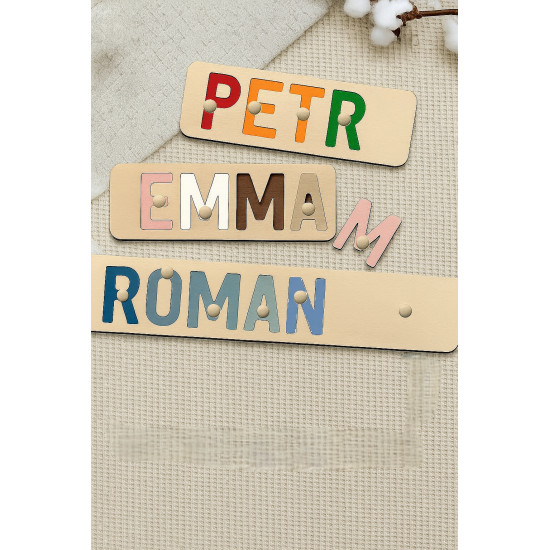 Dřevěné puzzle se jménem