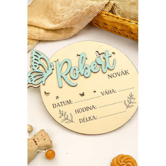 Dřevěná novorozenecká...