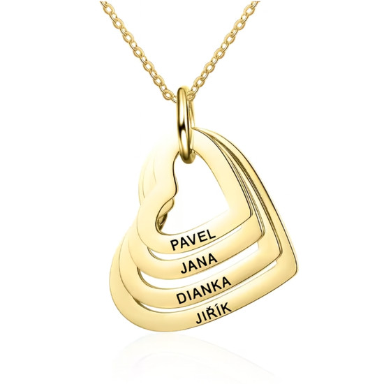 Náhrdelník se srdíčky a...