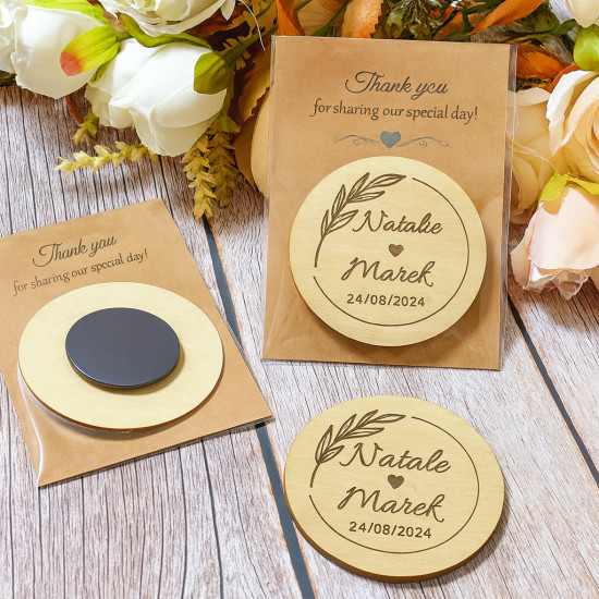 Svatební magnetka se jmény