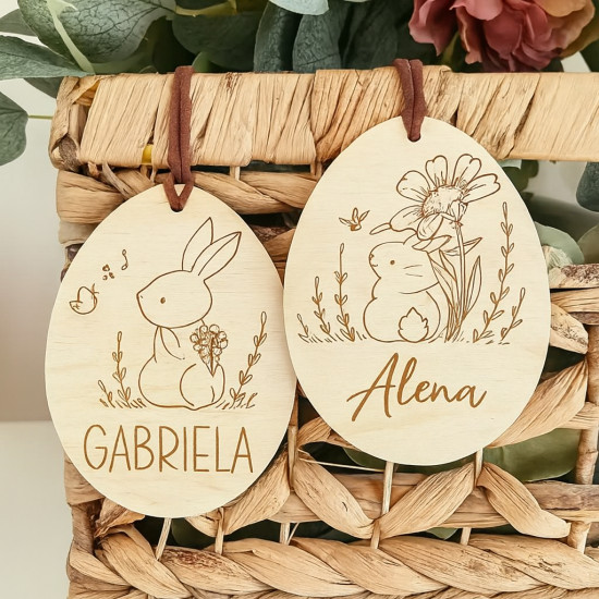 Dřevěná velikonoční visačka...