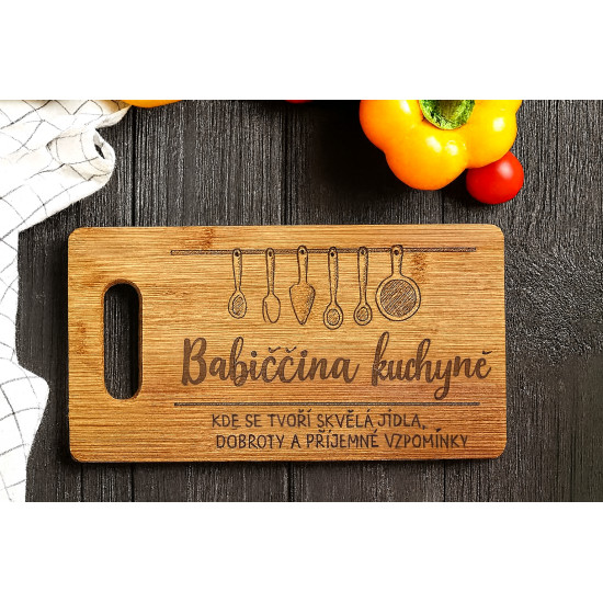 Dřevěné kuchyňské prkénko s...